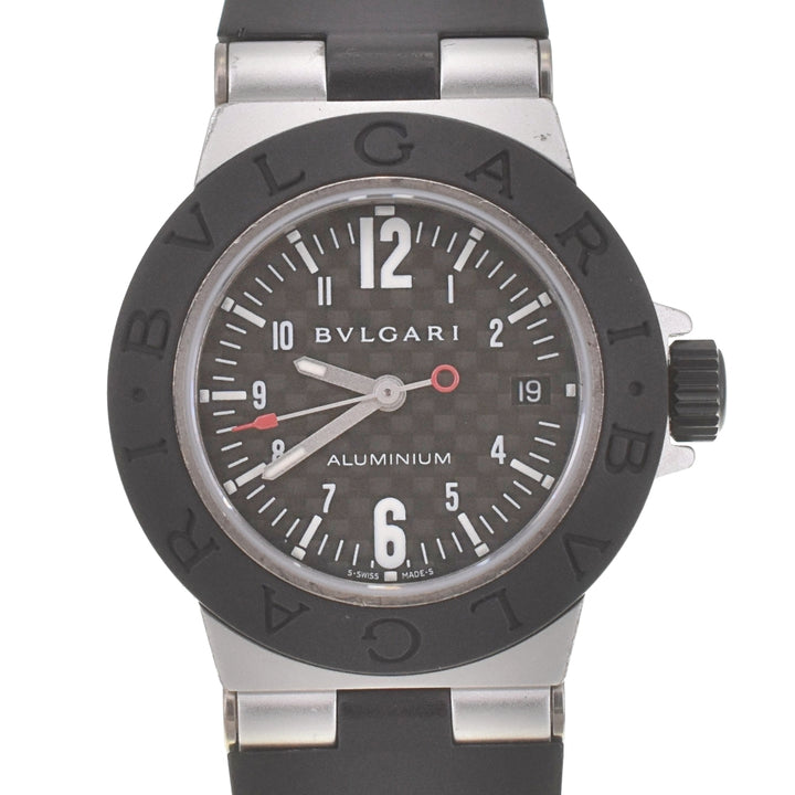 BVLGARI aluminum AL29TA Date black Dial Quartz Ladies
 Watch M#140501