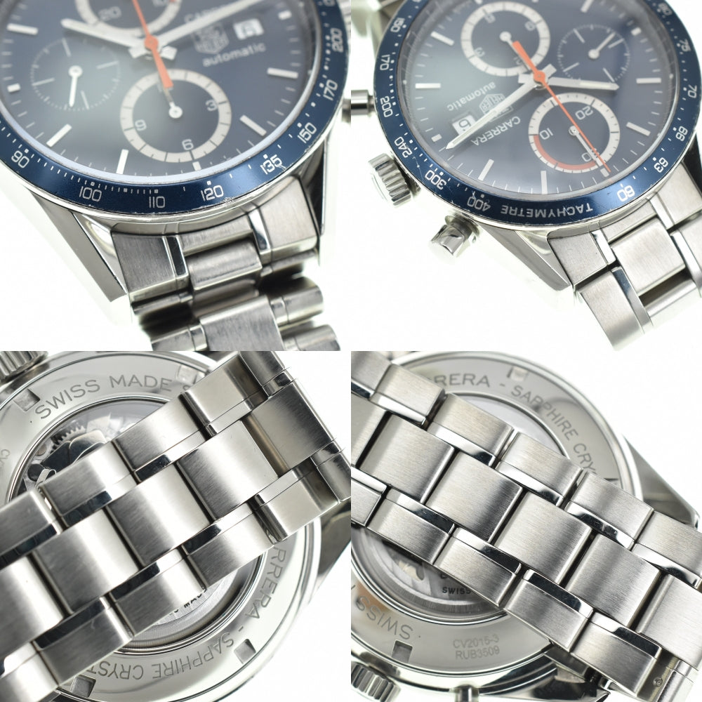 TAG HEUER Carrera CV2015 Chronograph Date see-through back blue Dial Automatic Men's
 Watch M#140502