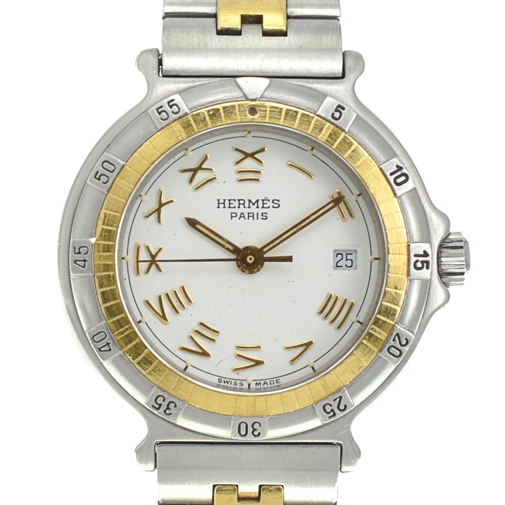 HERMES Captain Nemo Stainless Steel/Gold Plated white Dial Quartz Ladies
 Watch N#140508