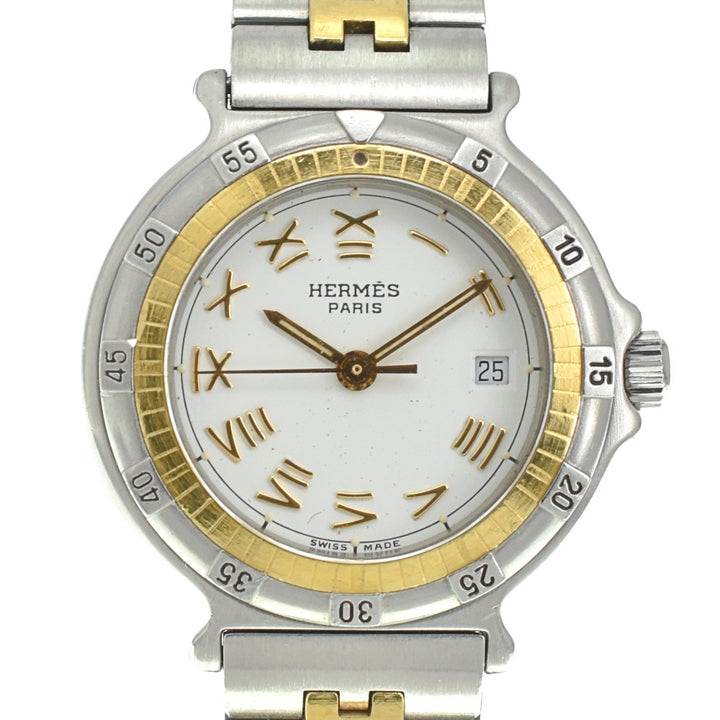 HERMES Captain Nemo Stainless Steel/Gold Plated white Dial Quartz Ladies
 Watch N#140508