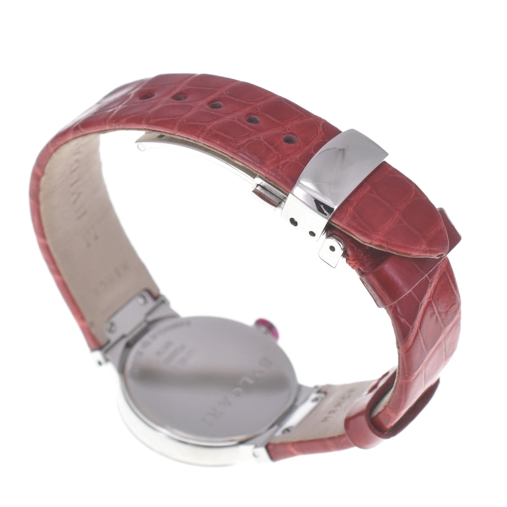 with paper BVLGARI Le chair LU28C2SL/12 12P diamond Pink shell Dial Quartz Ladies
 Watch N#140526