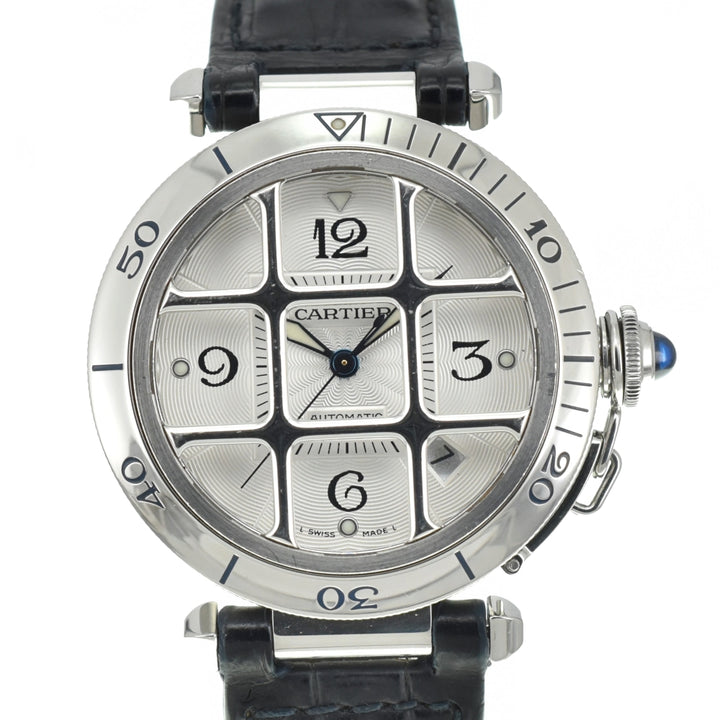 CARTIER Pasha 38 Grid W3104055 Date Silver Dial Automatic Men's
 Watch N#140534