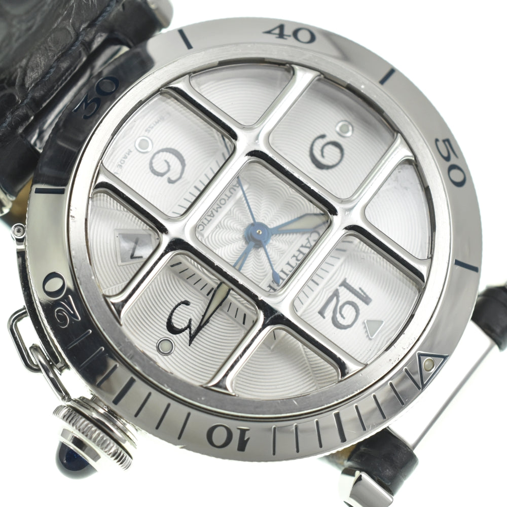 CARTIER Pasha 38 Grid W3104055 Date Silver Dial Automatic Men's
 Watch N#140534