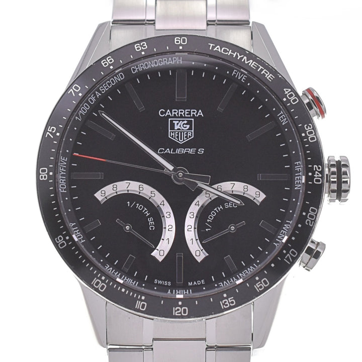 TAG HEUER Carrera Caliber S CV7A12.BA0795 Chronograph Date black Dial Quartz Men's
 Watch O#140544