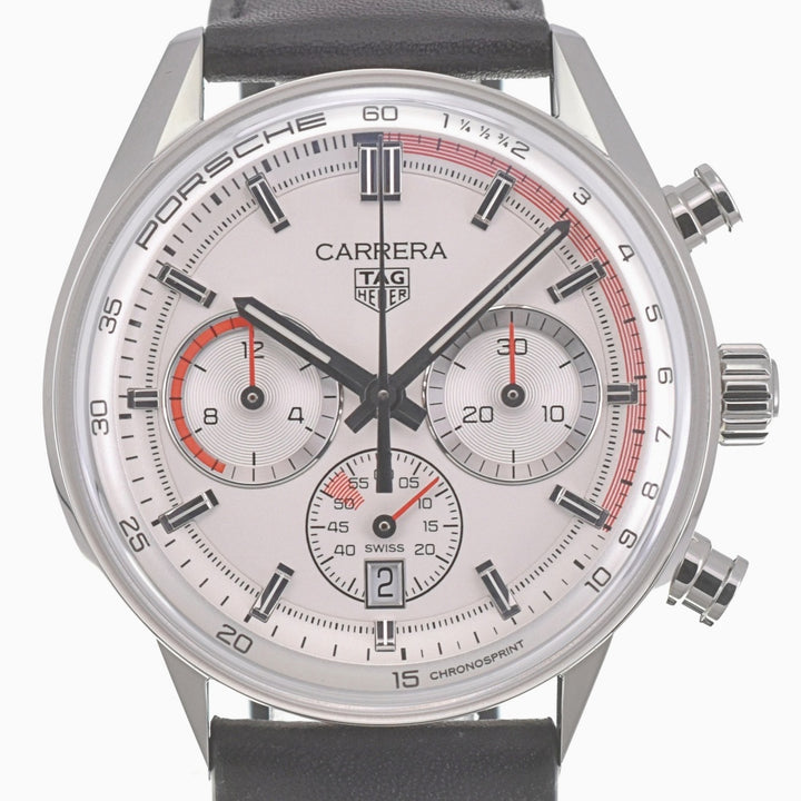 with paper TAG HEUER Carrera Chronosprint x Porsche CBS2011.FC6529 Silver Dial Automatic Men's
 Watch L#140550