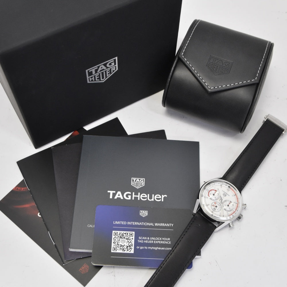 with paper TAG HEUER Carrera Chronosprint x Porsche CBS2011.FC6529 Silver Dial Automatic Men's
 Watch L#140550