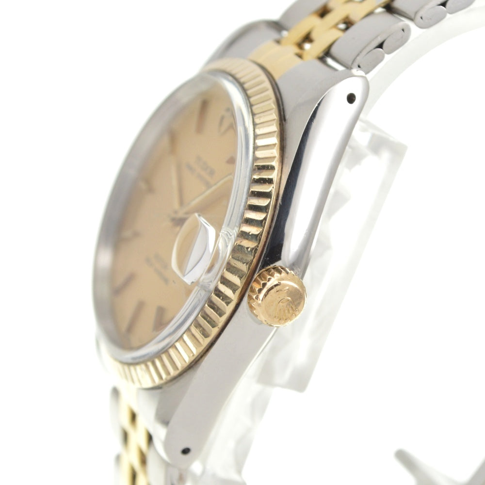 with paper TUDOR Prince Oyster Date 74033 YG Bezel gold Dial Automatic Men's
 Watch Q#140560