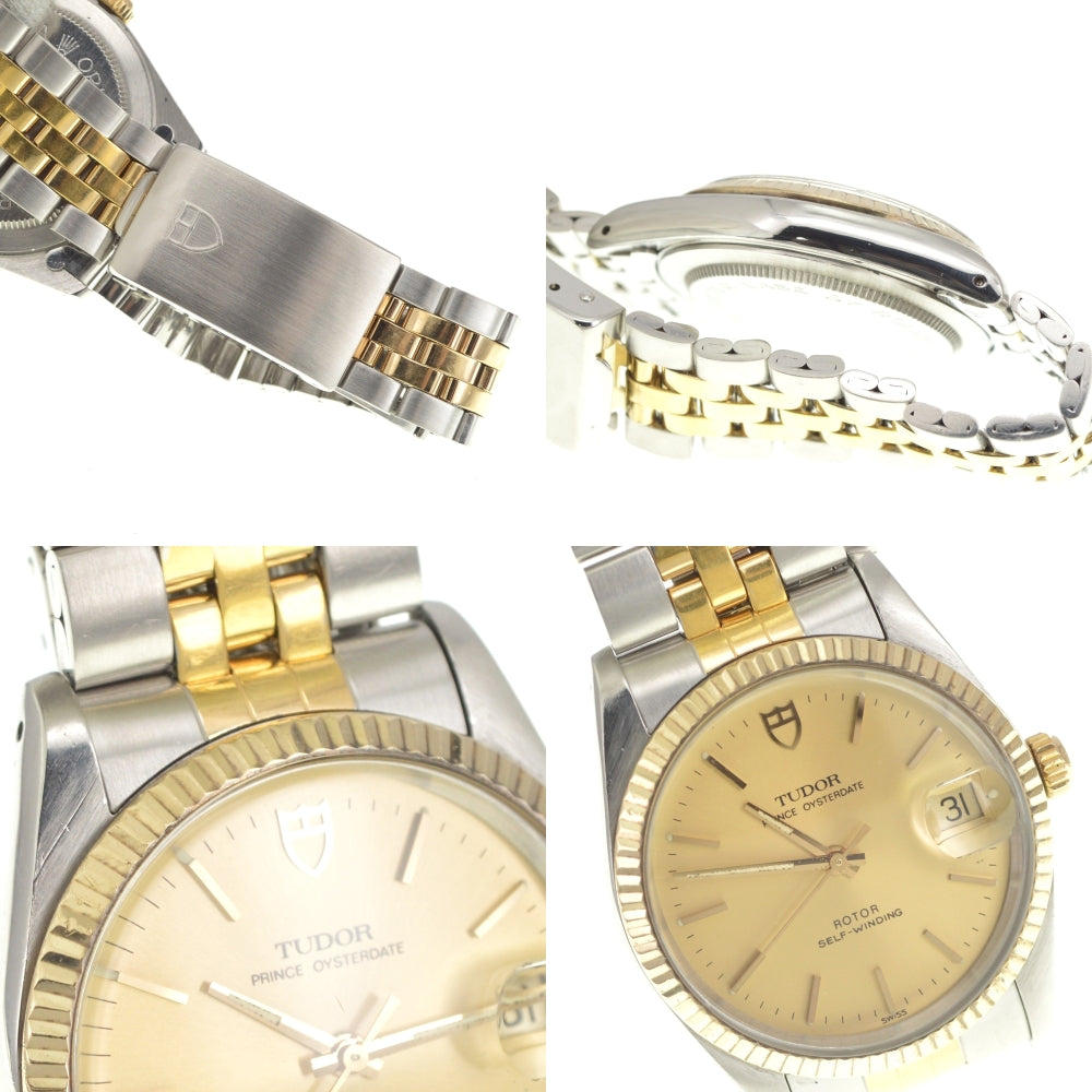 with paper TUDOR Prince Oyster Date 74033 YG Bezel gold Dial Automatic Men's
 Watch Q#140560