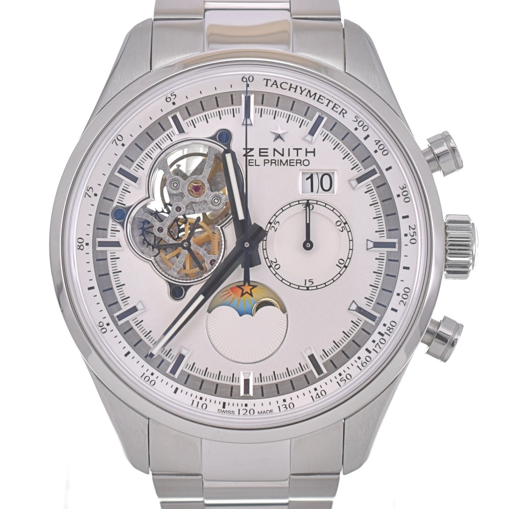 ZENITH Chronomaster open 03.2160.4047 Moon phase Silver Dial Automatic Men's
 Watch P#140563
