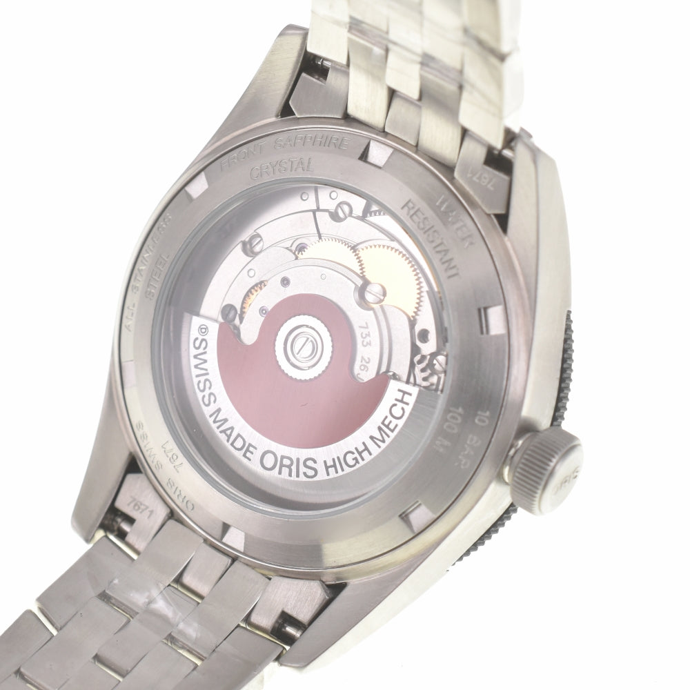 with paper ORIS Arts GT 733 7671 4461M see-through back Silver Dial Automatic Men's
 Watch L#140598