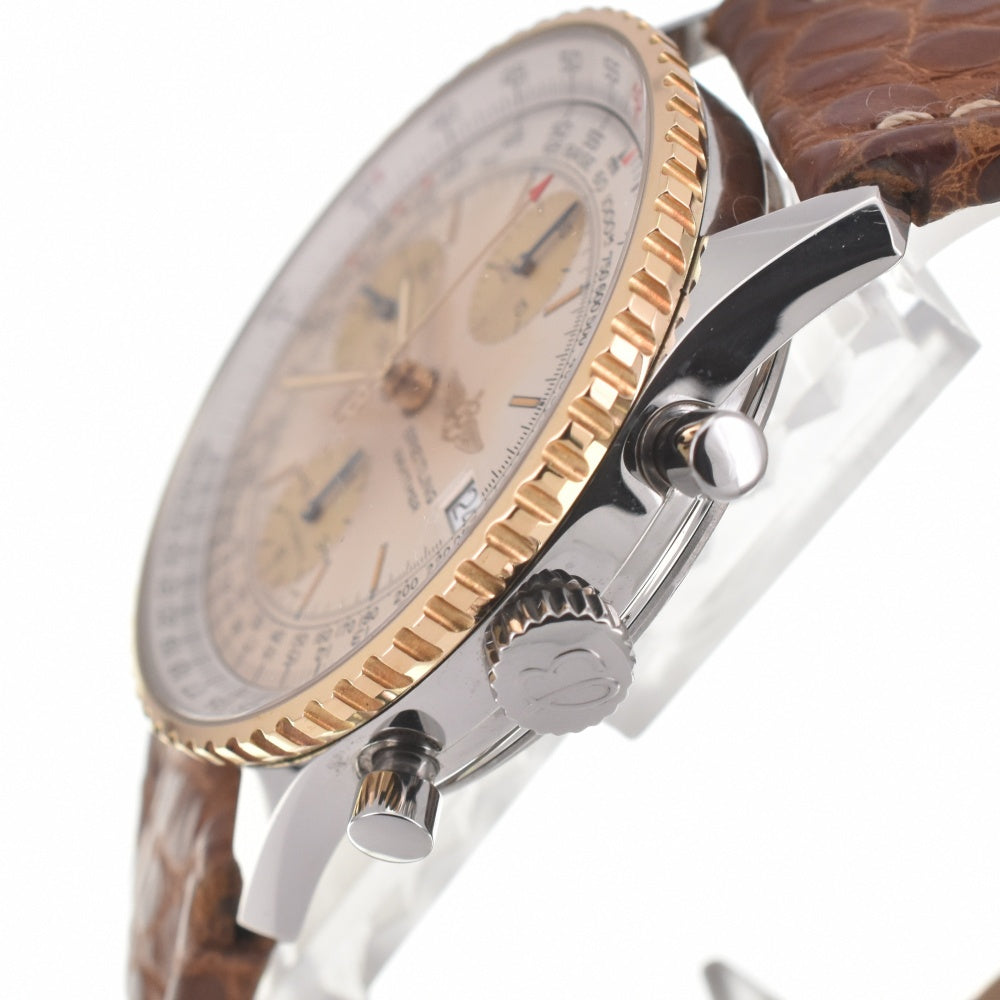 BREITLING Old Navi Timer D13022 Chronograph Date K18YG Bezel Silver / Gold Dial Automatic Men's
 Watch L#140601