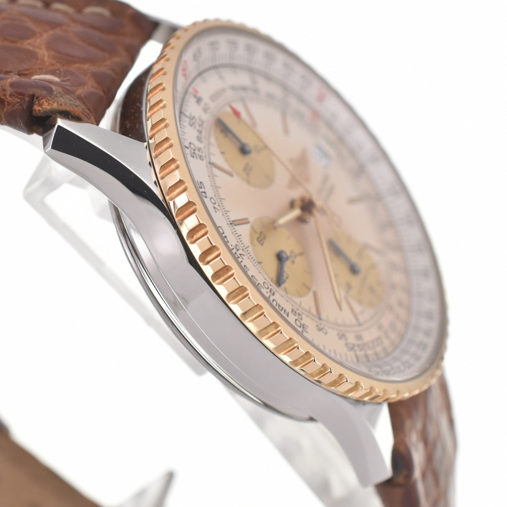 BREITLING Old Navi Timer D13022 Chronograph Date K18YG Bezel Silver / Gold Dial Automatic Men's
 Watch L#140601