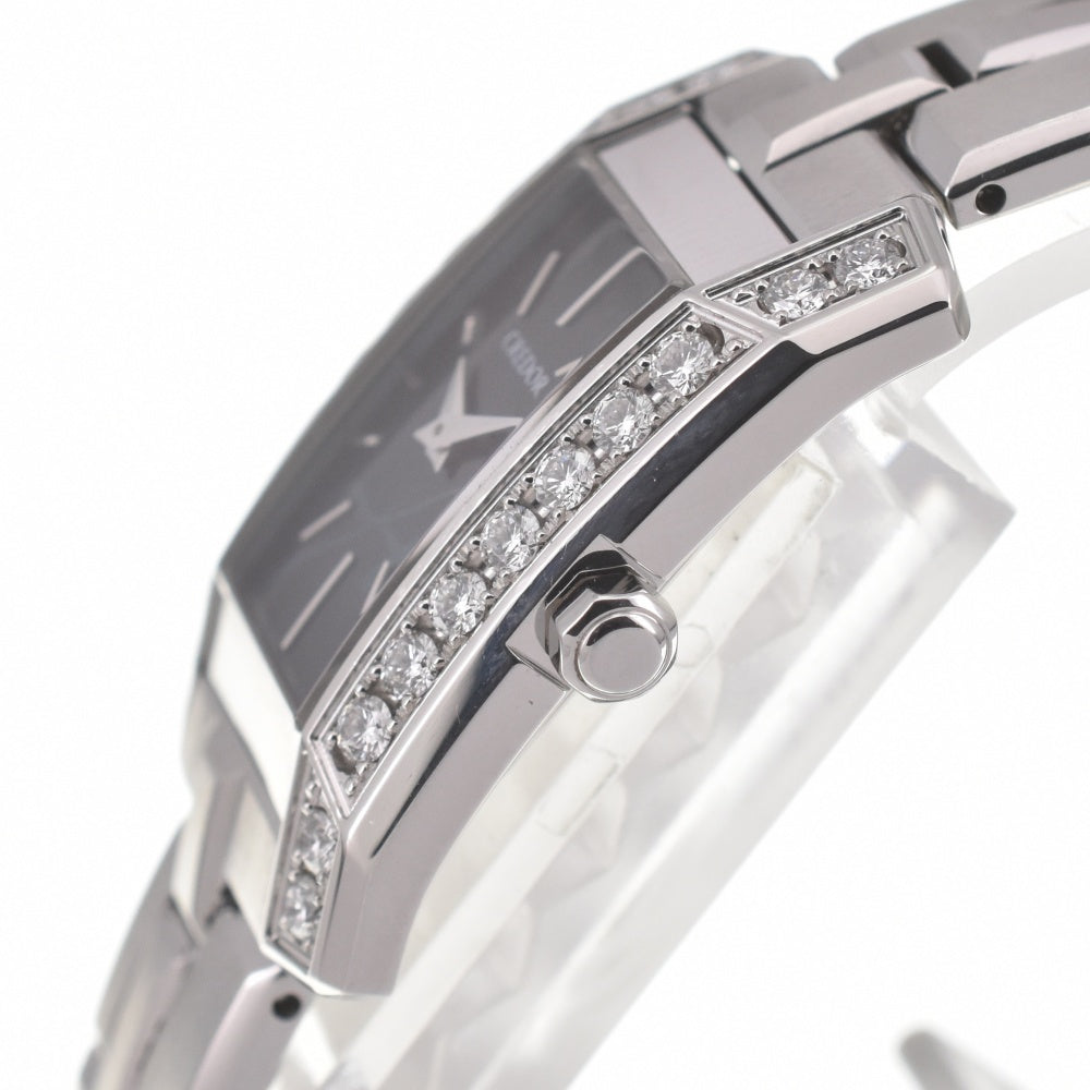 SEIKO CREDOR node GSWE935/5A70-0AY0 Stainless Steel / Diamond Emerald green Dial Quartz Ladies
 Watch L#140620