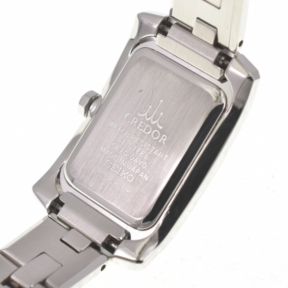 SEIKO CREDOR node GSWE935/5A70-0AY0 Stainless Steel / Diamond Emerald green Dial Quartz Ladies
 Watch L#140620