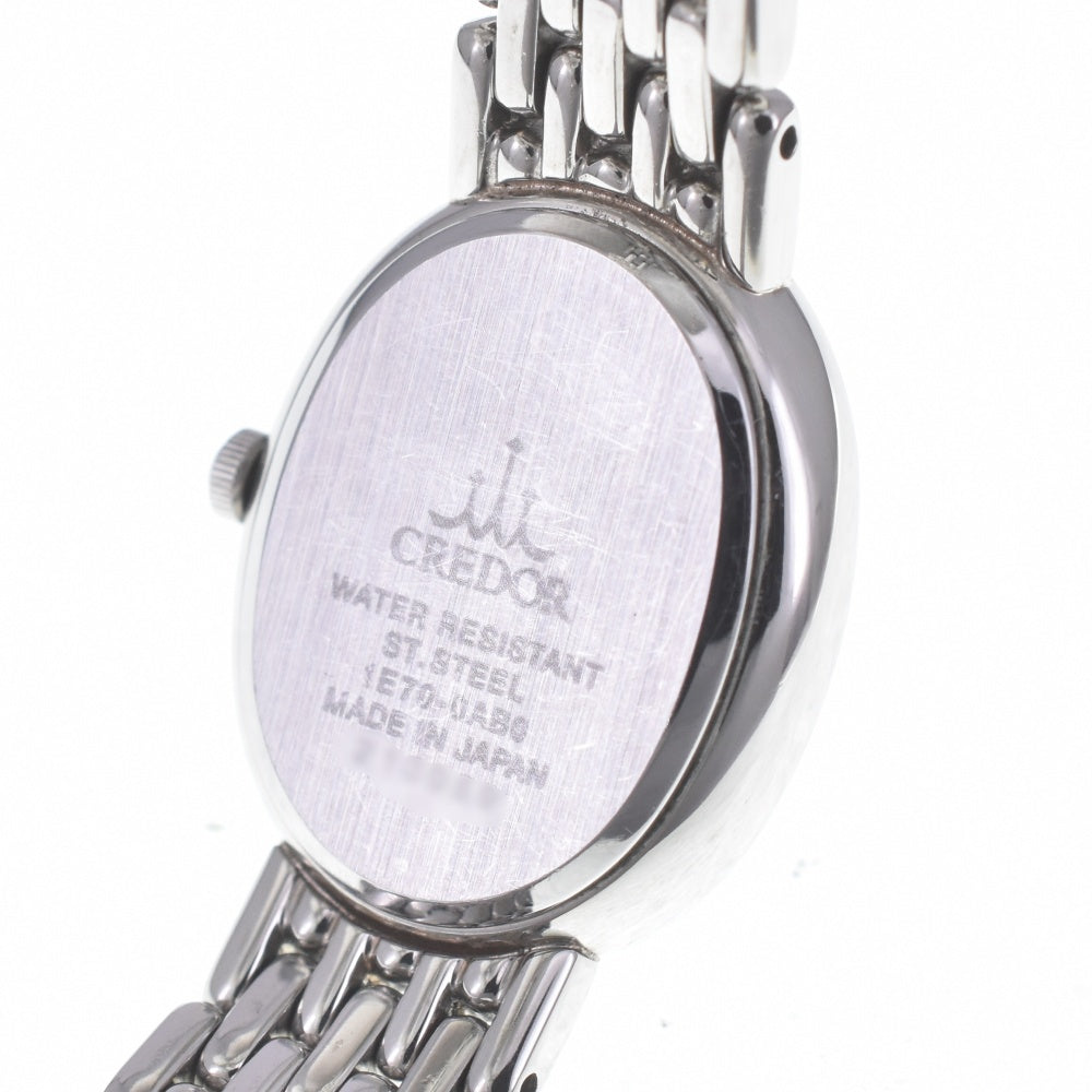 with paper SEIKO CREDOR SIGNO GSTE919 Diamond Bezel White shell Dial Quartz Ladies
 Watch O#140621