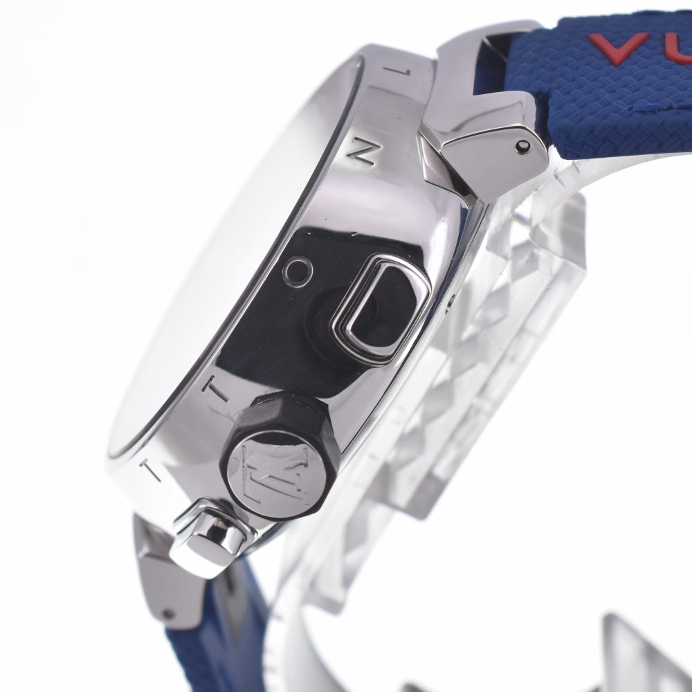 LOUIS VUITTON Tambour Voyage Chronograph Q102C Limited to 888 Metallic gray Dial Automatic Men's
 Watch O#140629