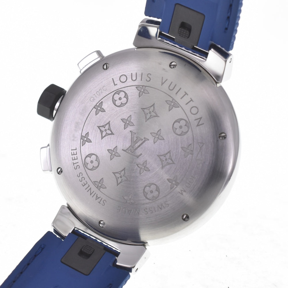 LOUIS VUITTON Tambour Voyage Chronograph Q102C Limited to 888 Metallic gray Dial Automatic Men's
 Watch O#140629