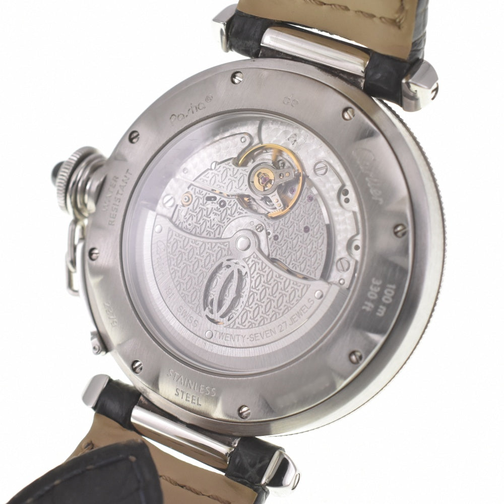 with paper CARTIER Pasha 38 N950 Convex Grid W3106255 Platinum Bezel gray Dial Automatic Men's
 Watch L#140672