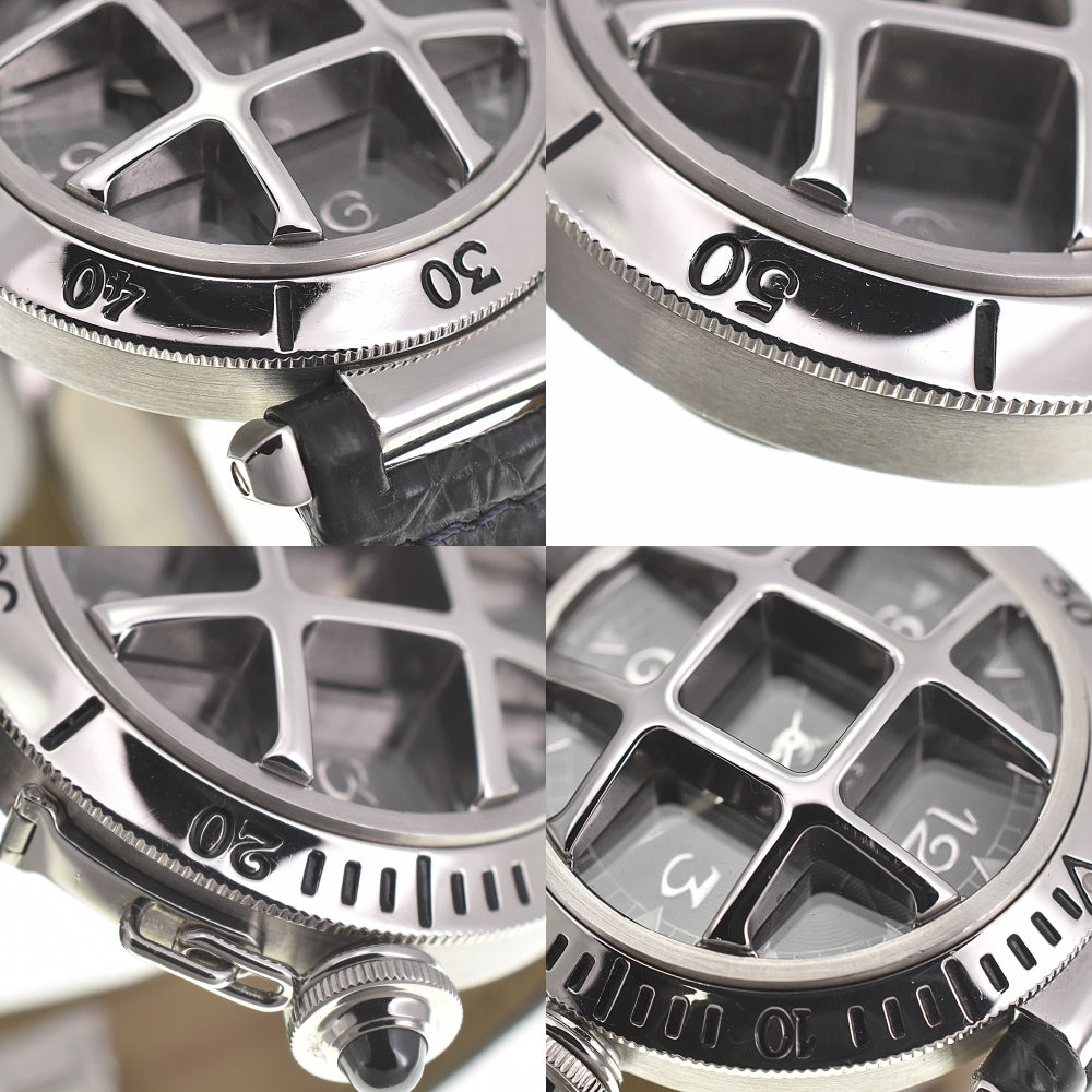 with paper CARTIER Pasha 38 N950 Convex Grid W3106255 Platinum Bezel gray Dial Automatic Men's
 Watch L#140672