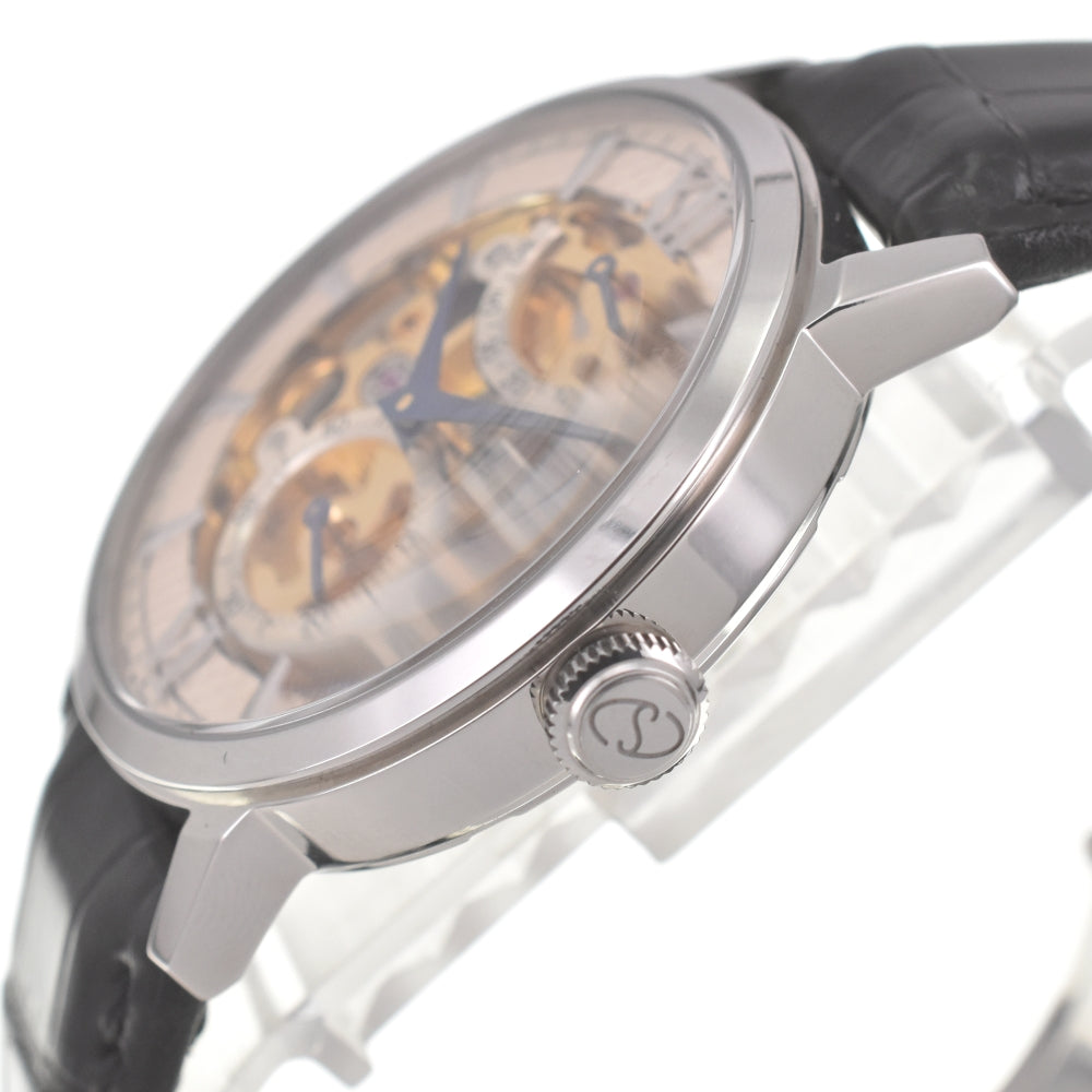 with paper ORIENT STAR Classic skeleton WZ0041DX Power reserve Small second skeleton Dial Hand Winding Men's
 Watch M#140677