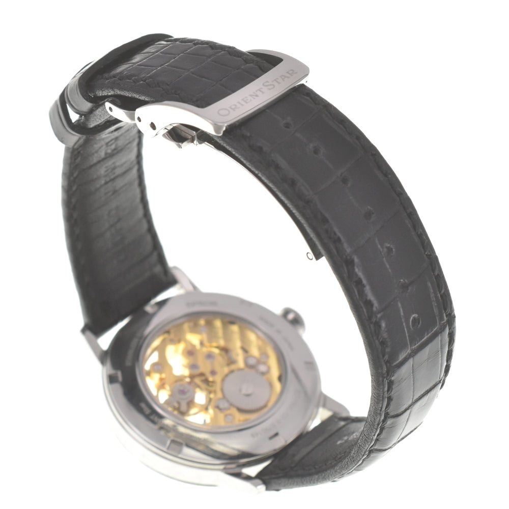 with paper ORIENT STAR Classic skeleton WZ0041DX Power reserve Small second skeleton Dial Hand Winding Men's
 Watch M#140677