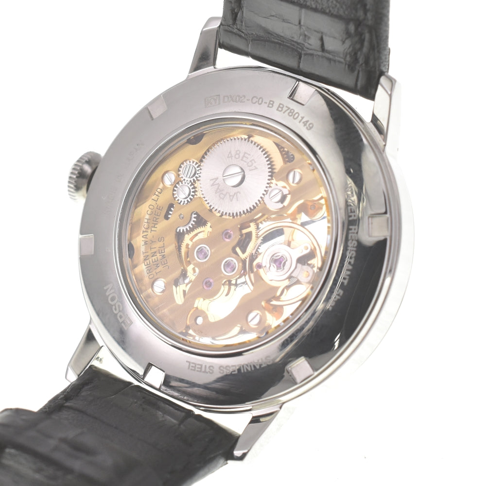 with paper ORIENT STAR Classic skeleton WZ0041DX Power reserve Small second skeleton Dial Hand Winding Men's
 Watch M#140677