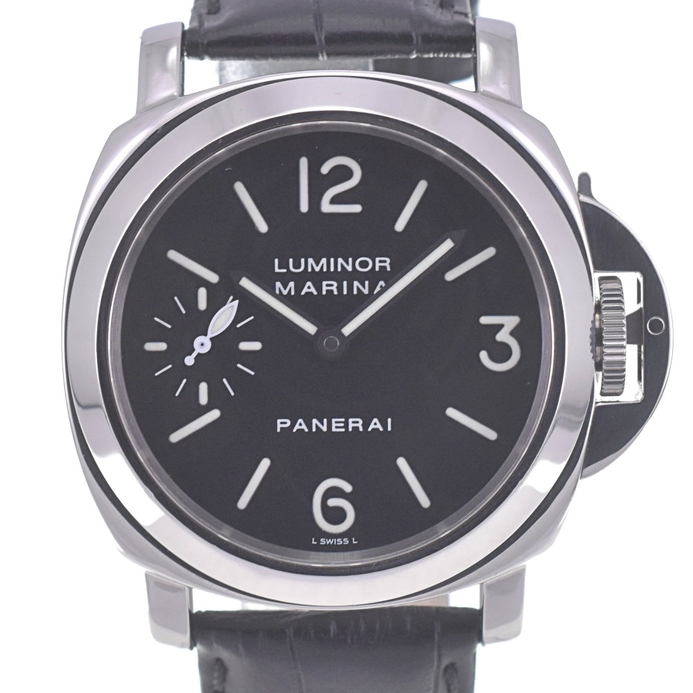 with paper PANERAI Luminor Marina PAM00001 Small second black Dial Hand Winding Men's
 Watch O#140678