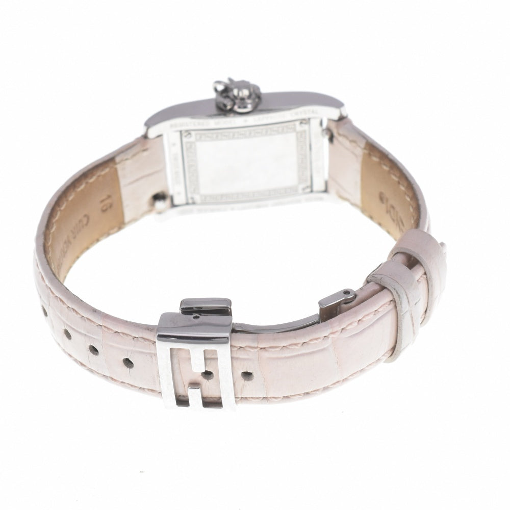 FENDI 7100L With rotating face charm White shell Dial Quartz Ladies
 Watch O#140689