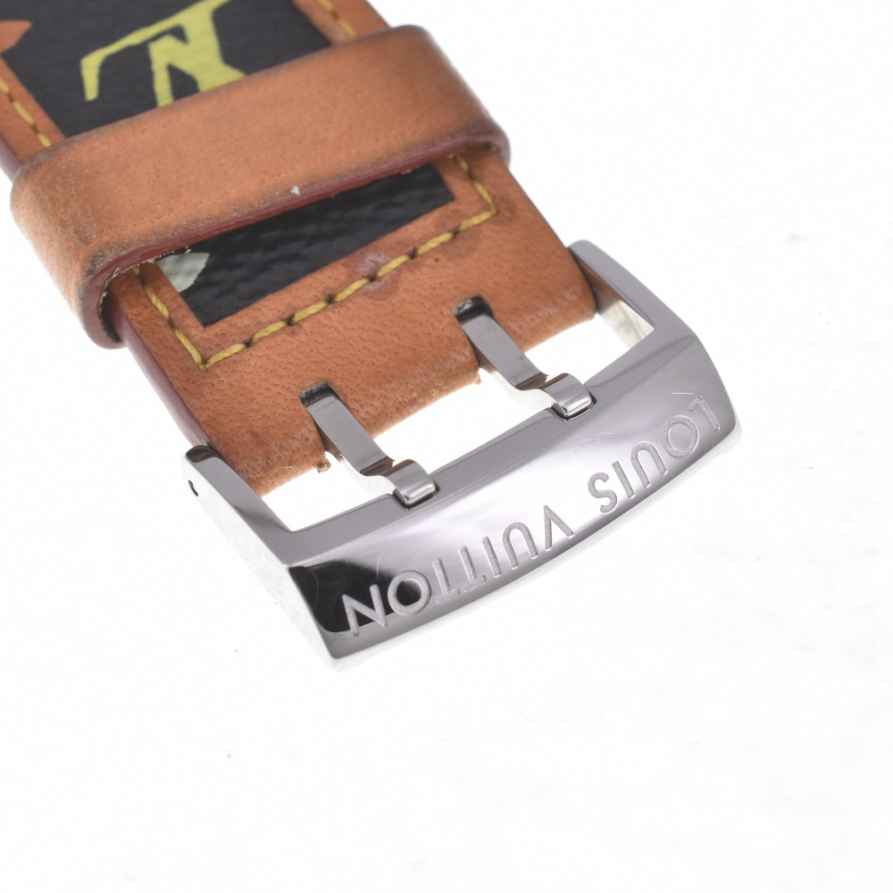 LOUIS VUITTON Tambour Q1212 Date Brown Dial Quartz Ladies
 Watch O#140691