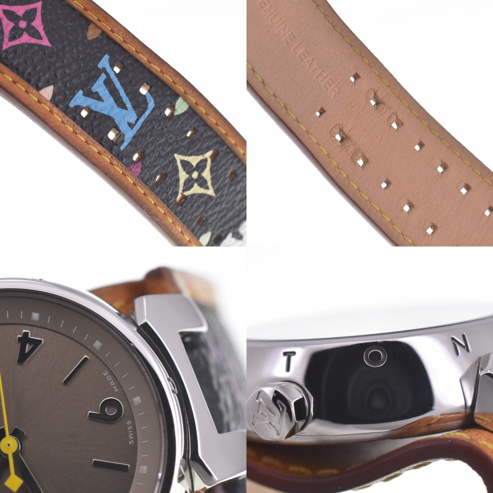 LOUIS VUITTON Tambour Q1212 Date Brown Dial Quartz Ladies
 Watch O#140691