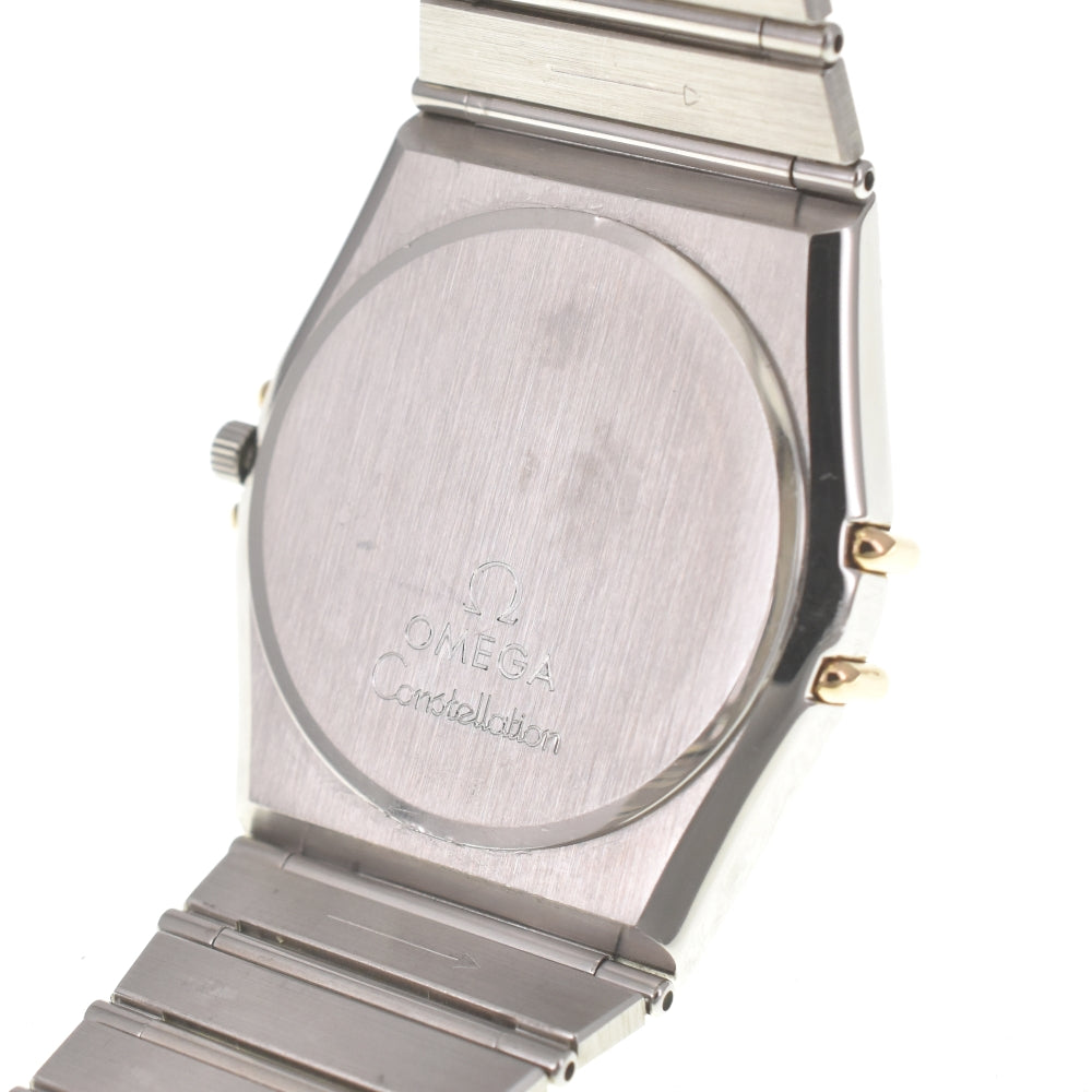 OMEGA Constellation YG Flat Bezel gold Dial Quartz Men's
 Watch M#140702