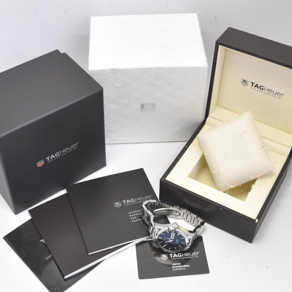 with paper TAG HEUER Carrera Caliber 5 WAR201A Day date black Dial Automatic Men's
 Watch N#140705