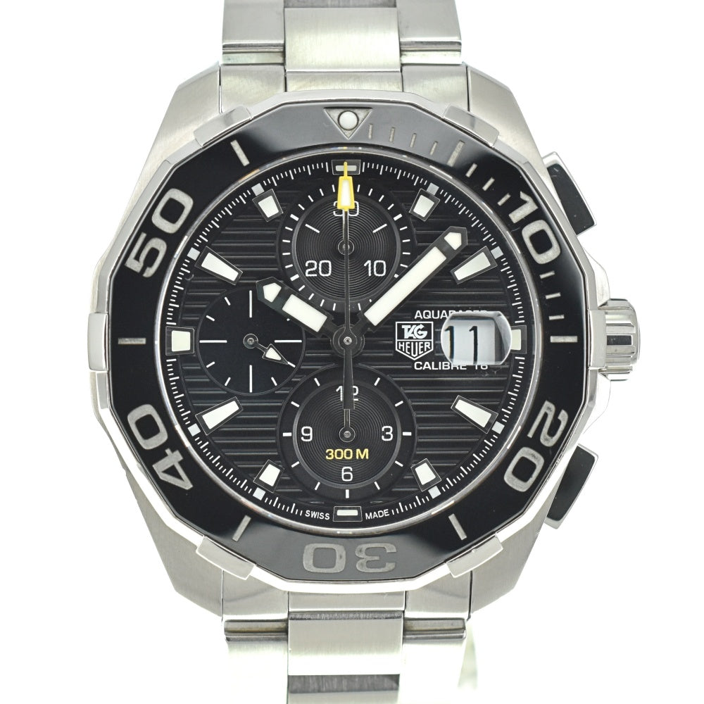 with paper TAG HEUER Aquaracer caliber 16 CAY211A.BA0927 Chronograph black Dial Automatic Men's
 Watch M#140710