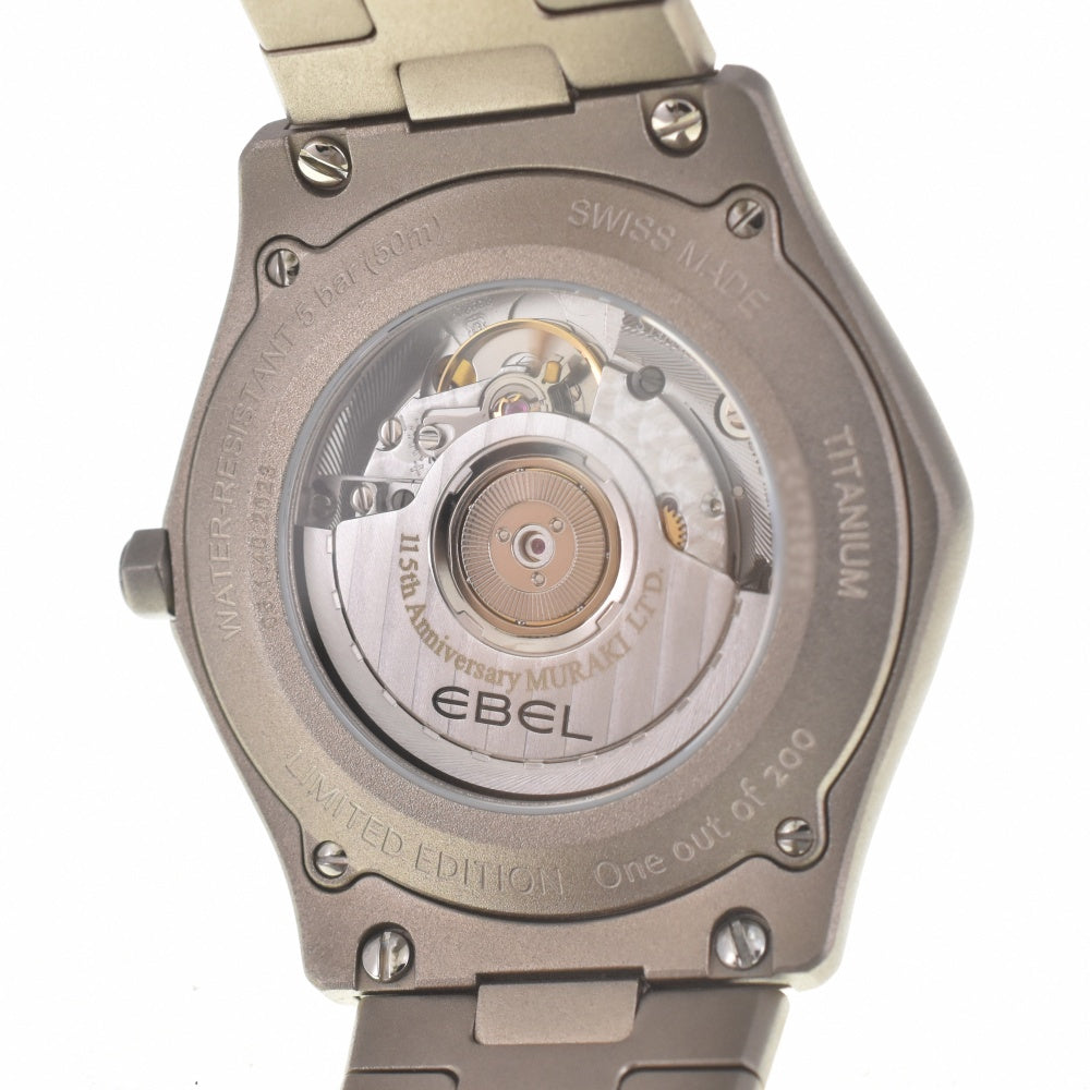 with paper EBEL Sports Classic Gent 1216469A Black Opaline Dial black Dial Automatic Men's
 Watch M#140722