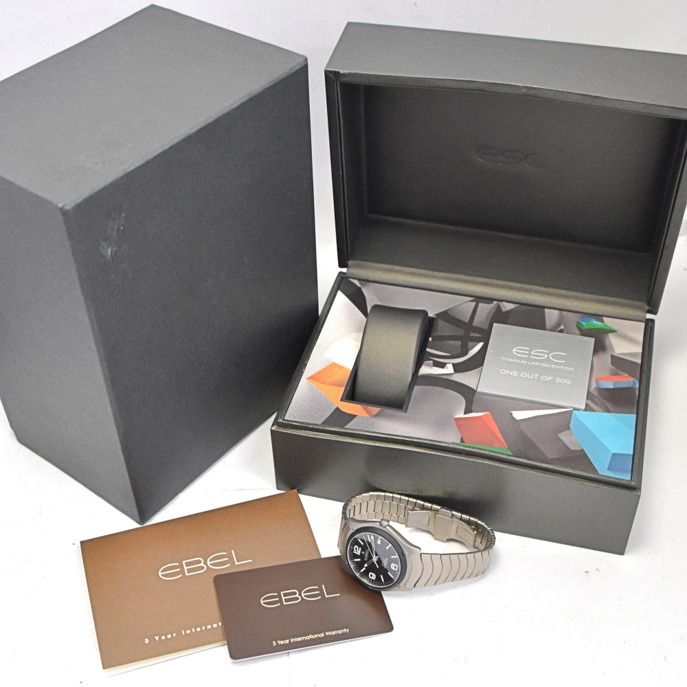 with paper EBEL Sports Classic Gent 1216469A Black Opaline Dial black Dial Automatic Men's
 Watch M#140722