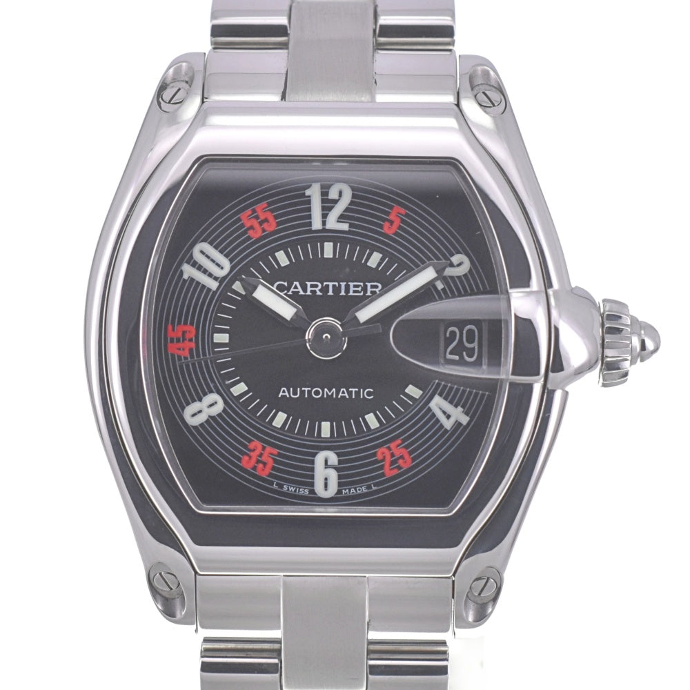 CARTIER Roadster LM W62002V3 Date black Dial Automatic Men's
 Watch O#140739