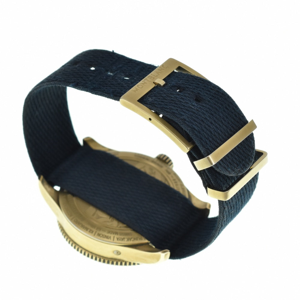 with paper MONTBLANC 1858 Geosphere 126361 Messner Limited Edition - 262 pieces blue Dial Automatic Men's
 Watch M#140746