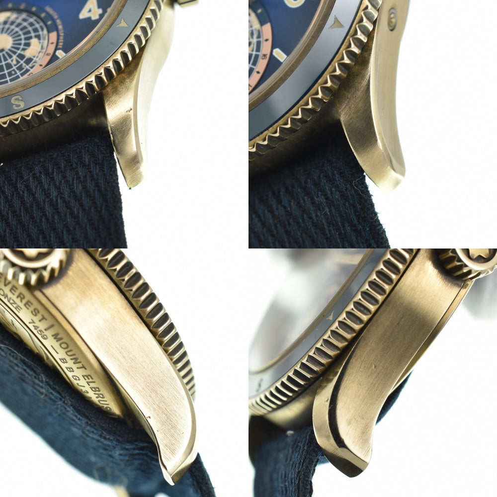 with paper MONTBLANC 1858 Geosphere 126361 Messner Limited Edition - 262 pieces blue Dial Automatic Men's
 Watch □#140746
