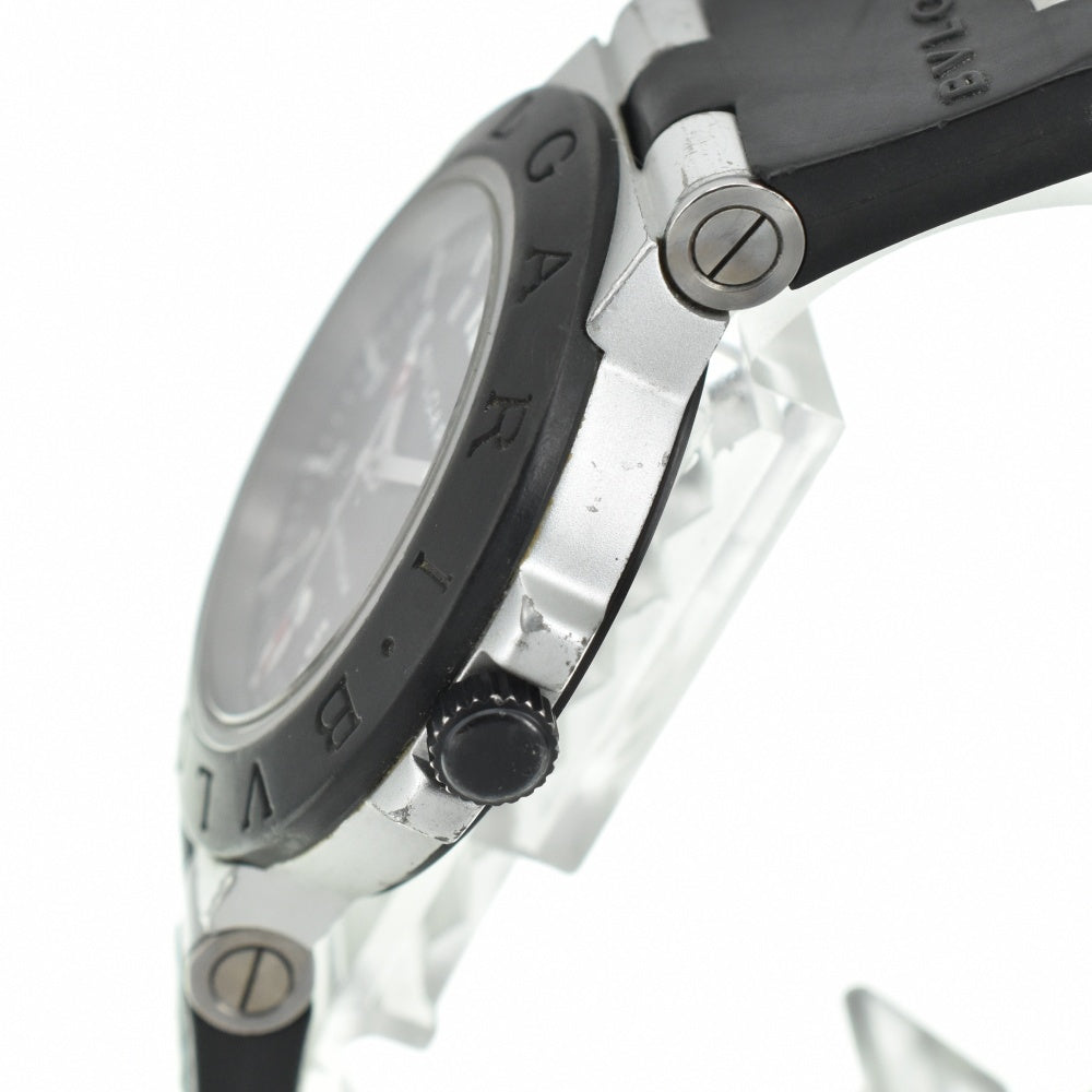 BVLGARI aluminum AL38TA Aluminum / rubber Black carbon Dial Automatic Men's
 Watch N#140770