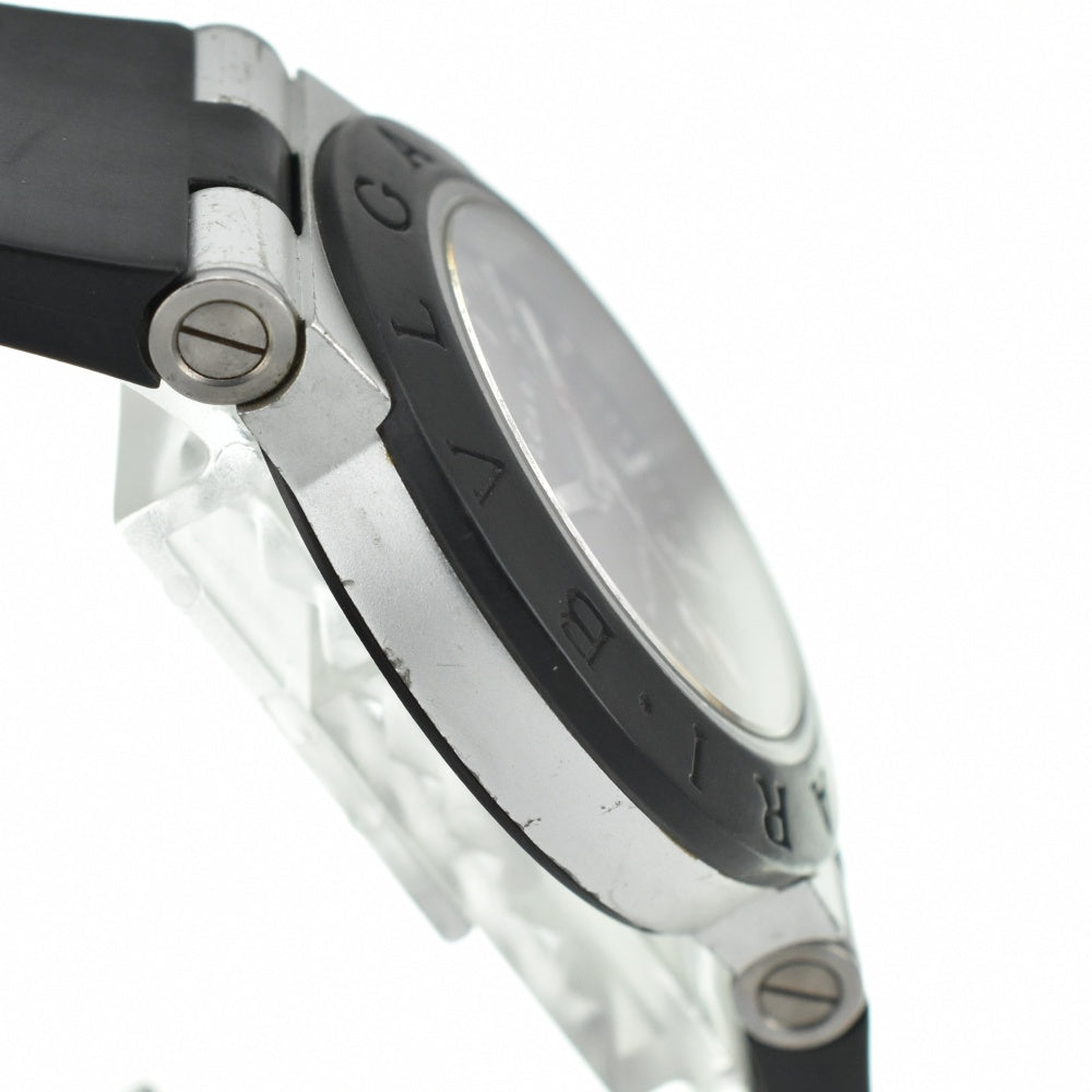 BVLGARI aluminum AL38TA Aluminum / rubber Black carbon Dial Automatic Men's
 Watch N#140770