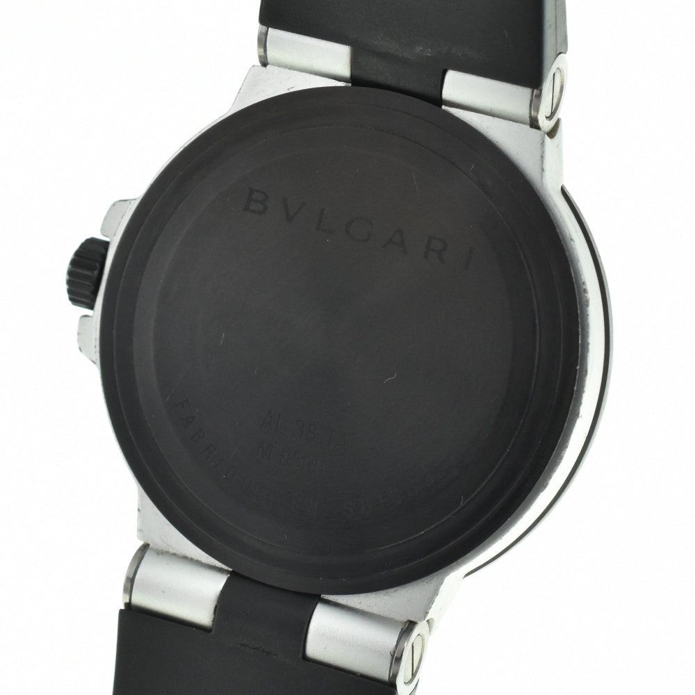 BVLGARI aluminum AL38TA Aluminum / rubber Black carbon Dial Automatic Men's
 Watch N#140770