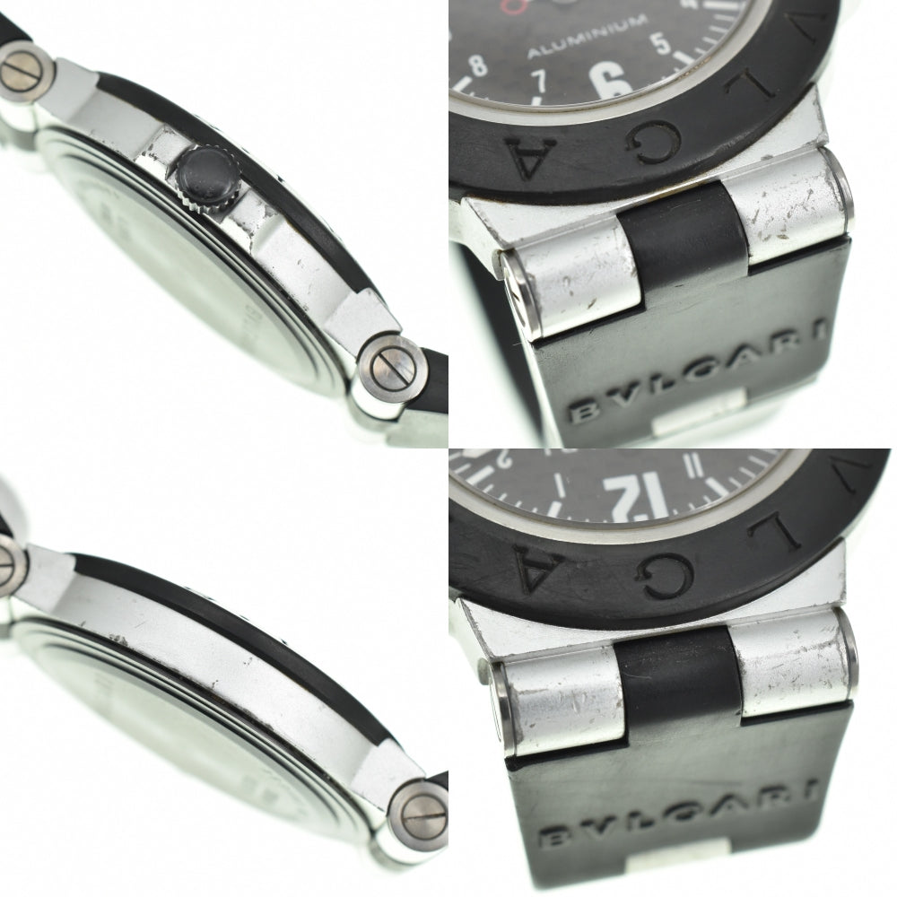 BVLGARI aluminum AL38TA Aluminum / rubber Black carbon Dial Automatic Men's
 Watch N#140770