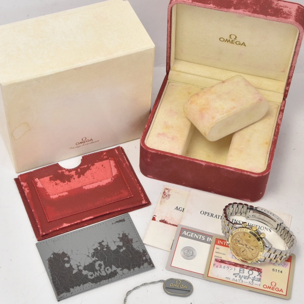 with paper OMEGA Speedmaster 3311.10 Chronograph Date Stainless Steel/K18YG gold Dial Automatic Men's
 Watch L#140774