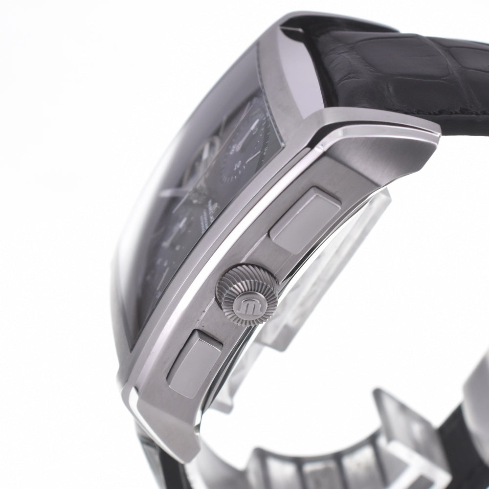 with paper MAURICE LACROIX Pontos Rectangular PT6197-SS001-330 Chronograph Date black Dial Automatic Men's
 Watch O#140775