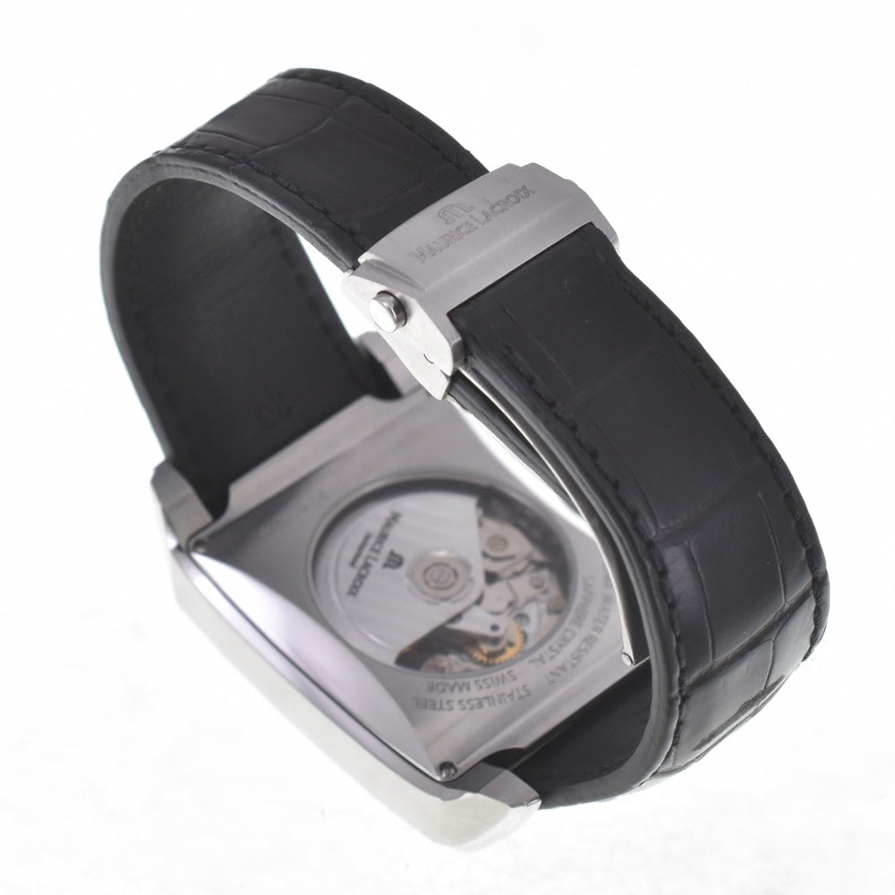 with paper MAURICE LACROIX Pontos Rectangular PT6197-SS001-330 Chronograph Date black Dial Automatic Men's
 Watch O#140775