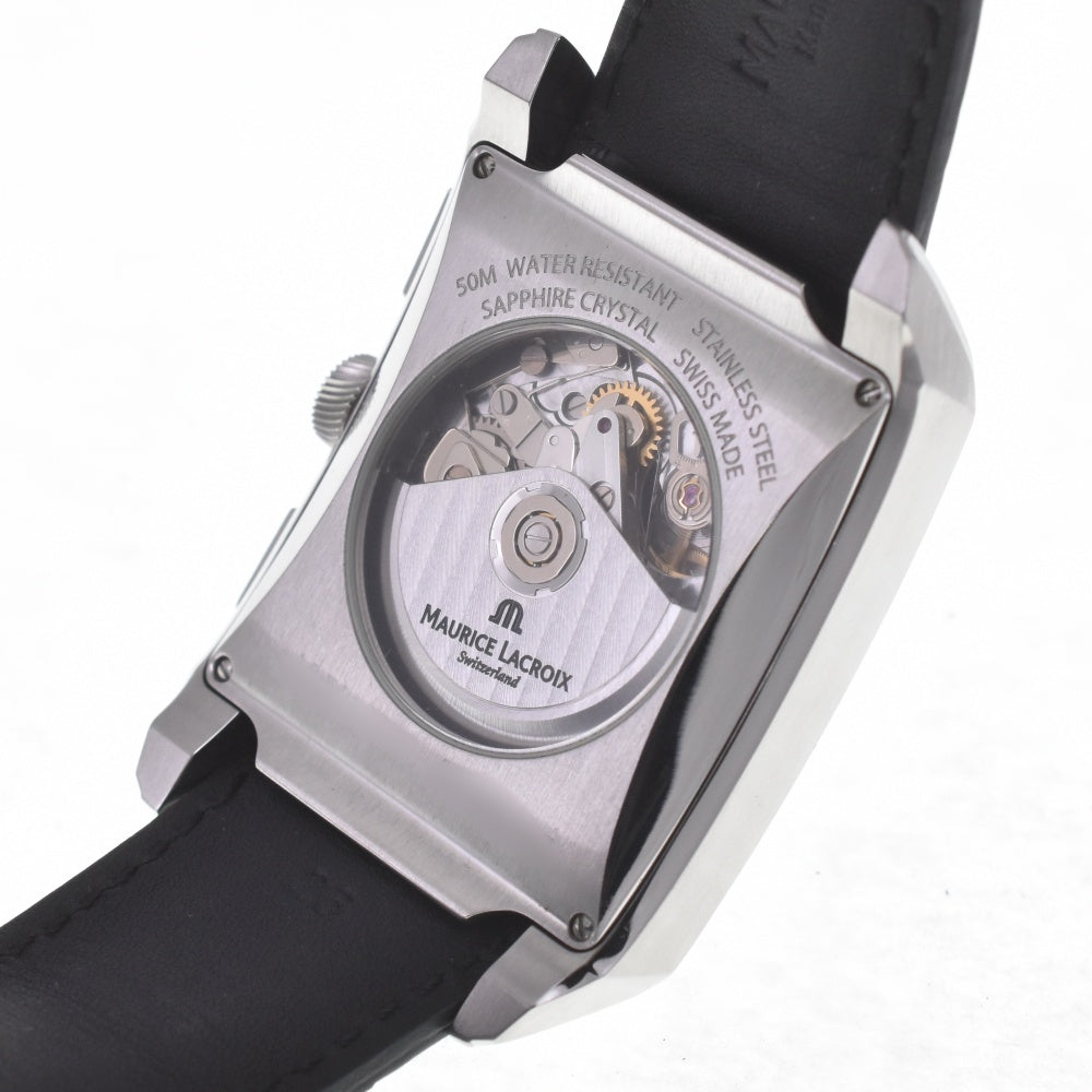 with paper MAURICE LACROIX Pontos Rectangular PT6197-SS001-330 Chronograph Date black Dial Automatic Men's
 Watch O#140775