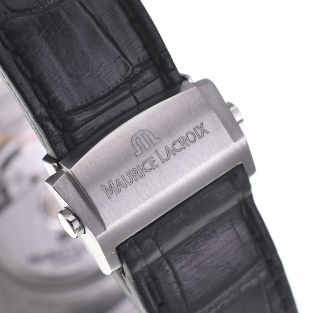 with paper MAURICE LACROIX Pontos Rectangular PT6197-SS001-330 Chronograph Date black Dial Automatic Men's
 Watch O#140775