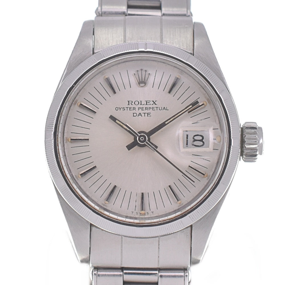 ROLEX Oyster Perpetual Date 6919 vintage Cal.2030 Silver Dial Automatic Ladies
 Watch O#140821