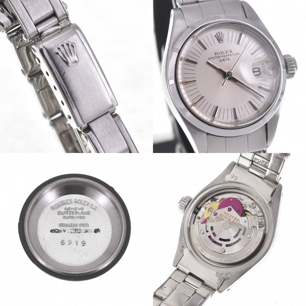 ROLEX Oyster Perpetual Date 6919 vintage Cal.2030 Silver Dial Automatic Ladies
 Watch O#140821