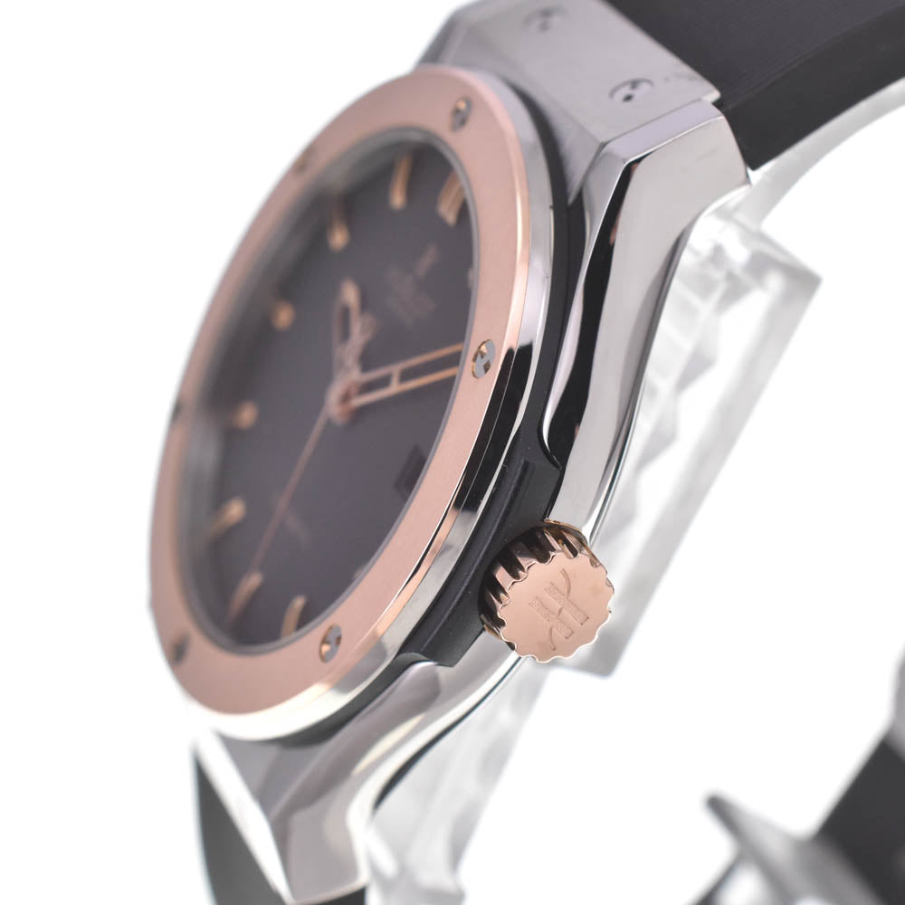 with paper HUBLOT Classic fusion 542.NO.1180.RX Titanium Gold black Dial Automatic Men's
 Watch P#140822